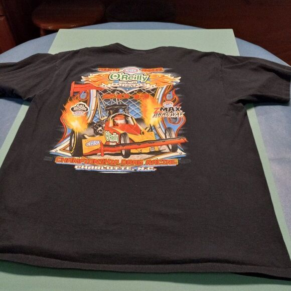 Drag Racing 2011 O'Reilly's Black Men's XL Cotton Short Sleeve T-Shirt - Picture 7 of 7